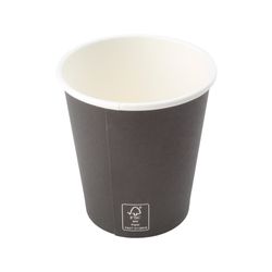 Copo de Papel Preto 200ml - FSC - Parede Simples caixa 1000 unidades