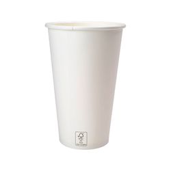 Copo de Papel Branco 500ml - FSC - Parede Simples caixa 1000 unidades