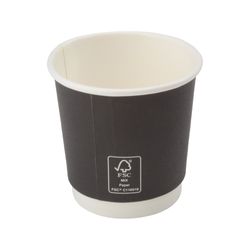Copo de Papel Preto 110ml - FSC - Parede Dupla caixa 1000 unidades