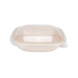Saladeira Fibra Vegetal 1400ml com tampa Pet Antifog caixa 300 unidades