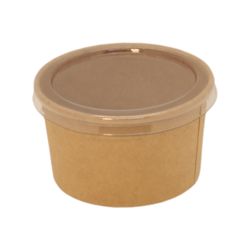 Kraft Bowl  100ml-Molhos com Tampa Bioplastico para Pote 100ml caixa 1000 unidades base caixa 1000 unidades tampa