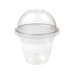 Pote PET Cristal 270ml com Insert PET Cristal 92mm e Tampa Bolha PET Cristal 92mm sem Furo