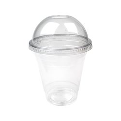 Pote PET Cristal 350ml com Tampa Bolha PET Cristal 92mm com Furo