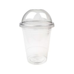 Pote PET Cristal 480ml com Tampa Bolha PET Cristal 98mm com Furo