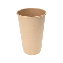 Copo Polpa Virgem de Papel Kraft 480ml - Parede Dupla caixa 500 unidades