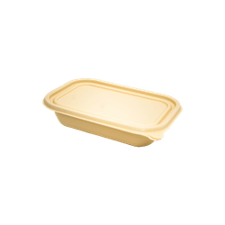 Bandeja Biobase Retangular 400ml com Tampa 300 unidades