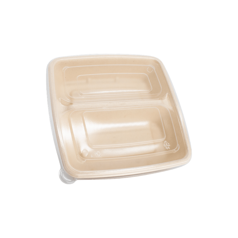 Bandeja-Fibra-Vegetal-2-Compartimentos-com-Tampa-PS-Reciclavel