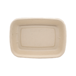 Bandeja Retangular Fibra Vegetal 1400ml caixa 300 unidades