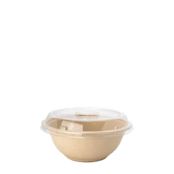 Bowl Fibra Vegetal 550ml com Tampa PET Antifog