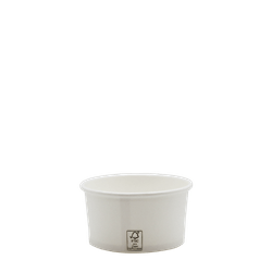 Pote de Papel Biodegradável Branco 220ml FSC