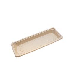 Bandeja Sushi Fibra Vegetal 220mm x 90mm